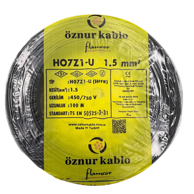 Öznur 1,5 Mm Nya Siyah Halogen Free H0(5/7V)U/R